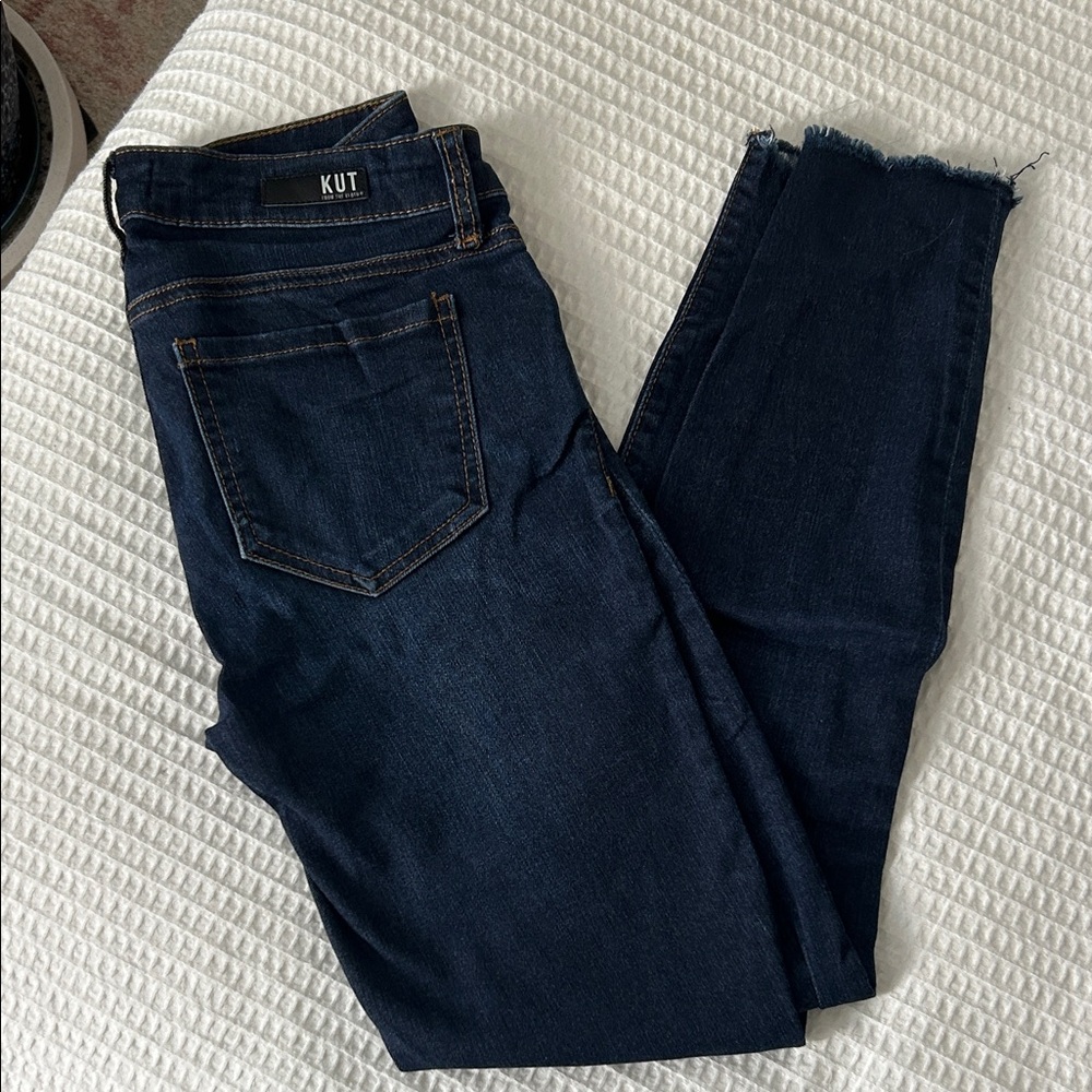 Kut from the Kloth Women's Deep Indigo Ankle Jeans